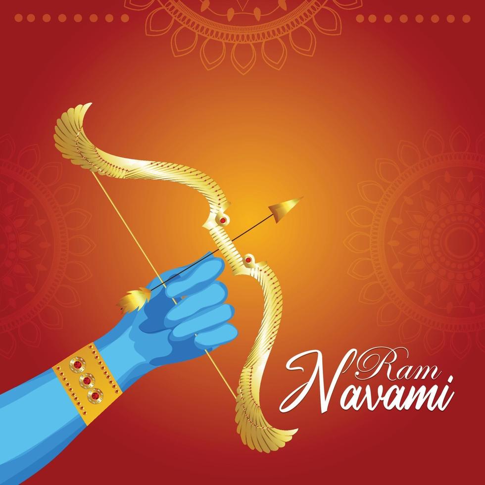 carte de voeux ou bannière ram navami vecteur