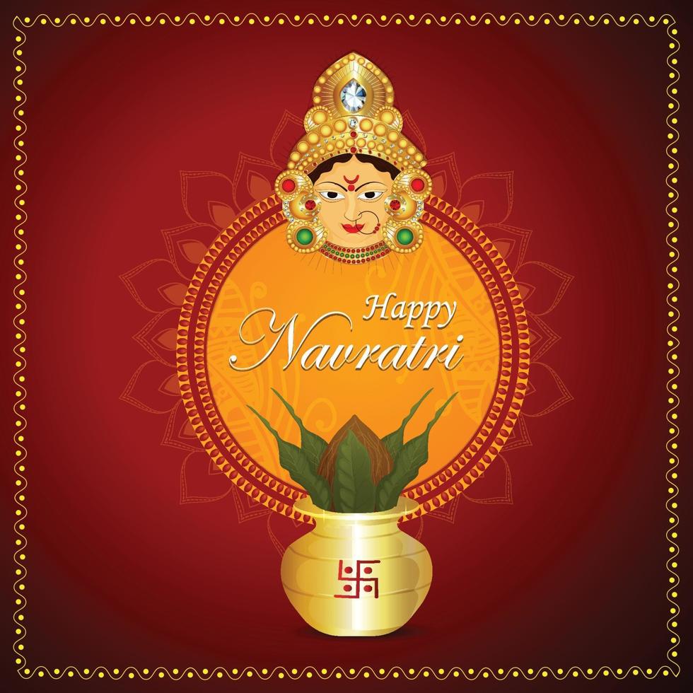 joyeuse fête du festival indien navratri vecteur