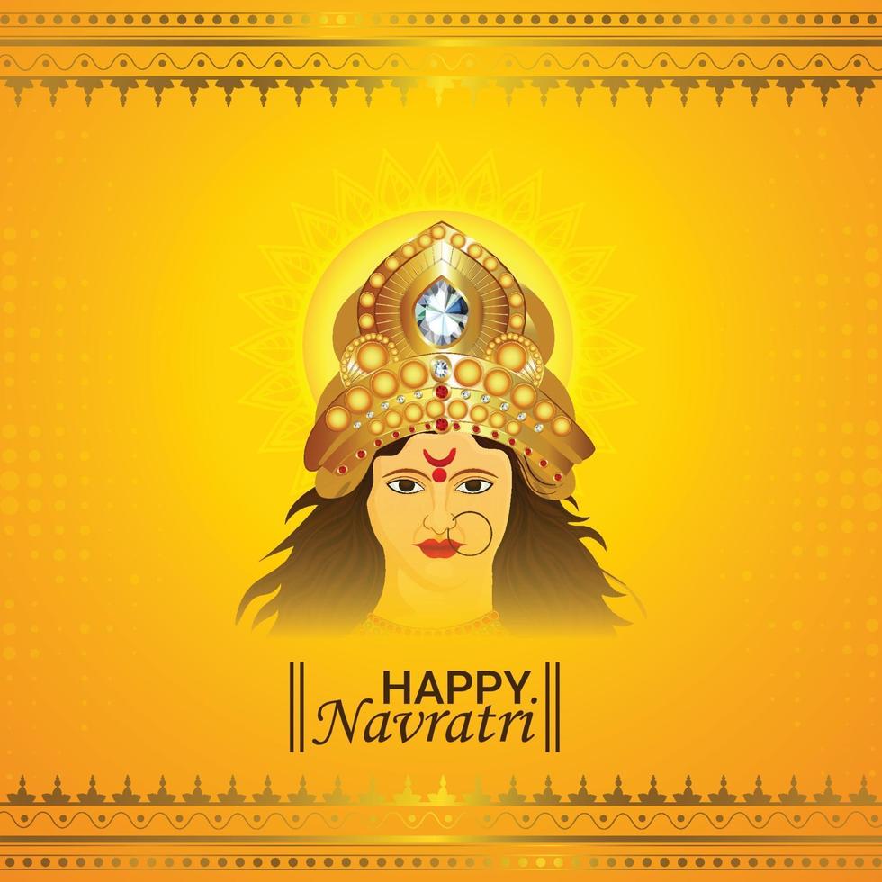 carte de voeux et fond de célébration joyeux navratri vecteur