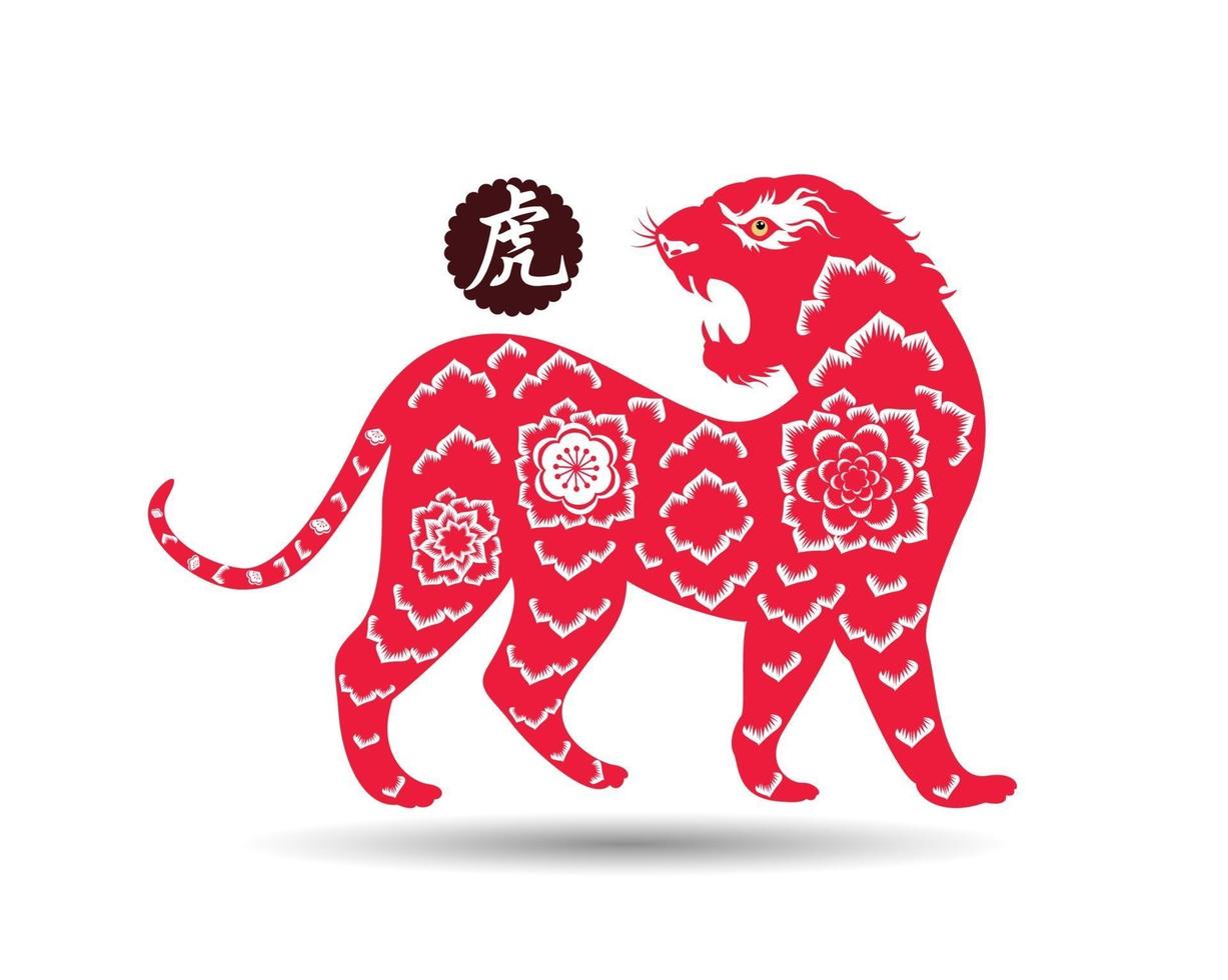 bonne année chinoise 2022 - année du tigre. modèle de conception de bannière de nouvel an lunaire. vecteur