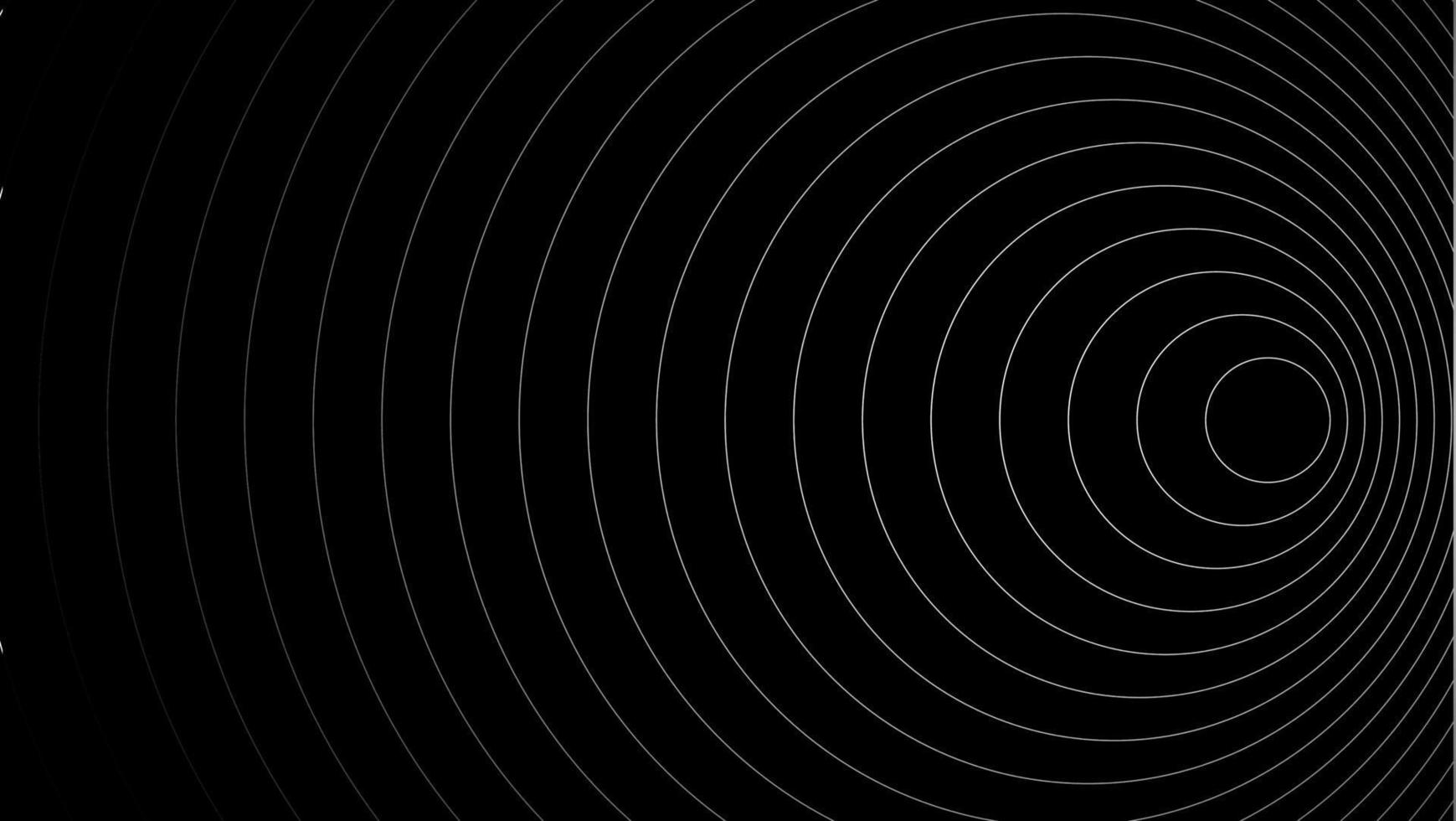créer une audacieux Regardez avec une central cercle Contexte avec vecteur graphique de du son vagues. le noir et blanc Couleur bague et filage cercle cible ajouter une moderne touche.