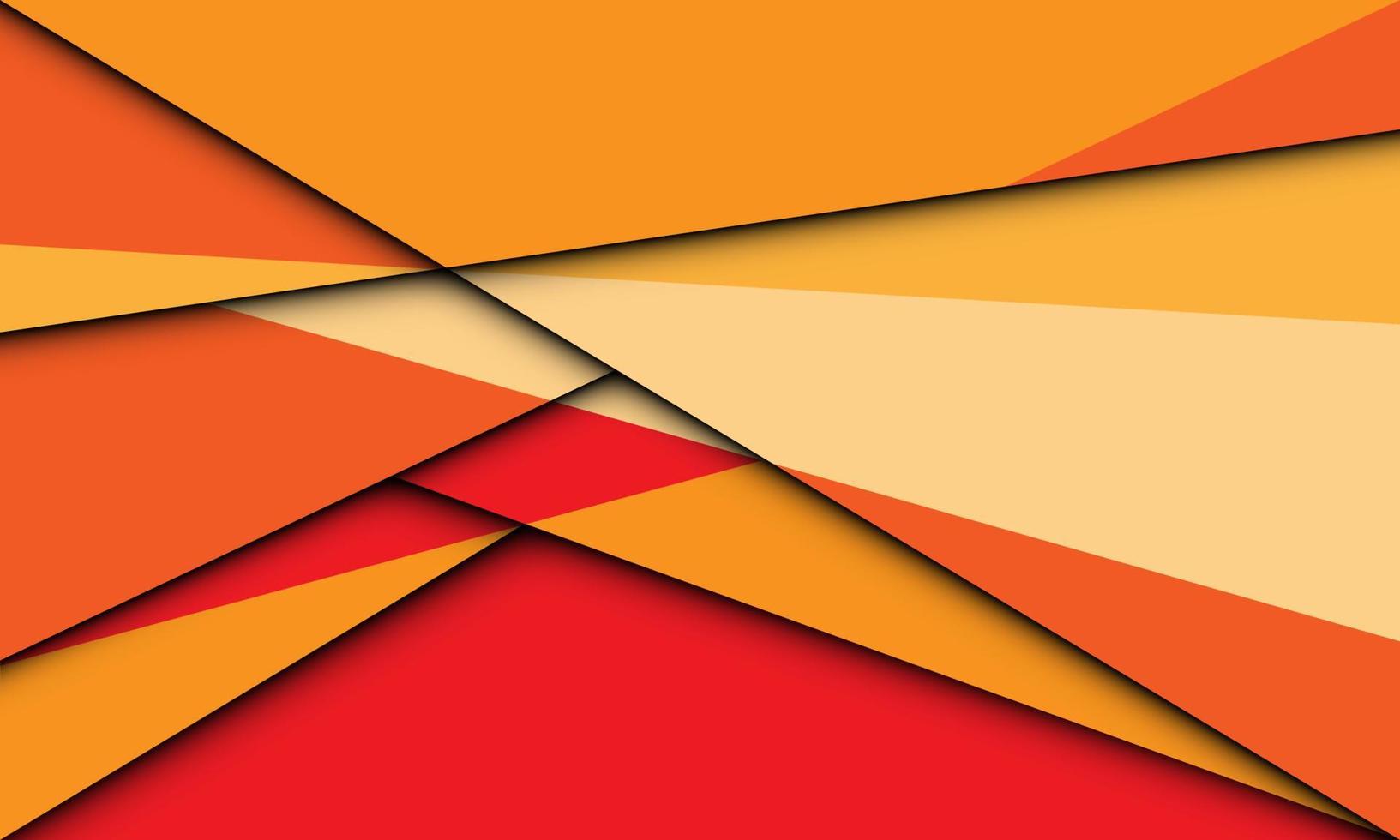abstrait rouge Orange Jaune Triangle géométrique chevauchement conception moderne futuriste Contexte vecteur