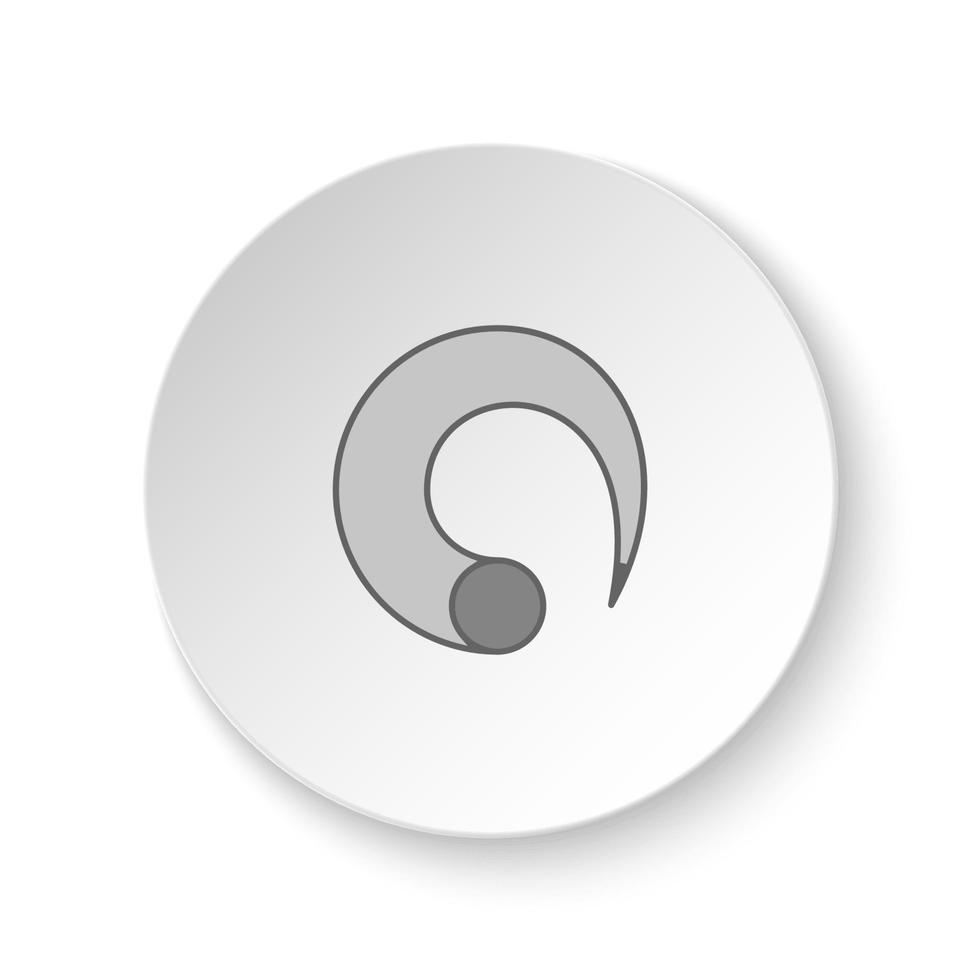 rond bouton pour la toile icône, Zen symbole. bouton bannière rond, badge interface pour application illustration sur blanc Contexte vecteur