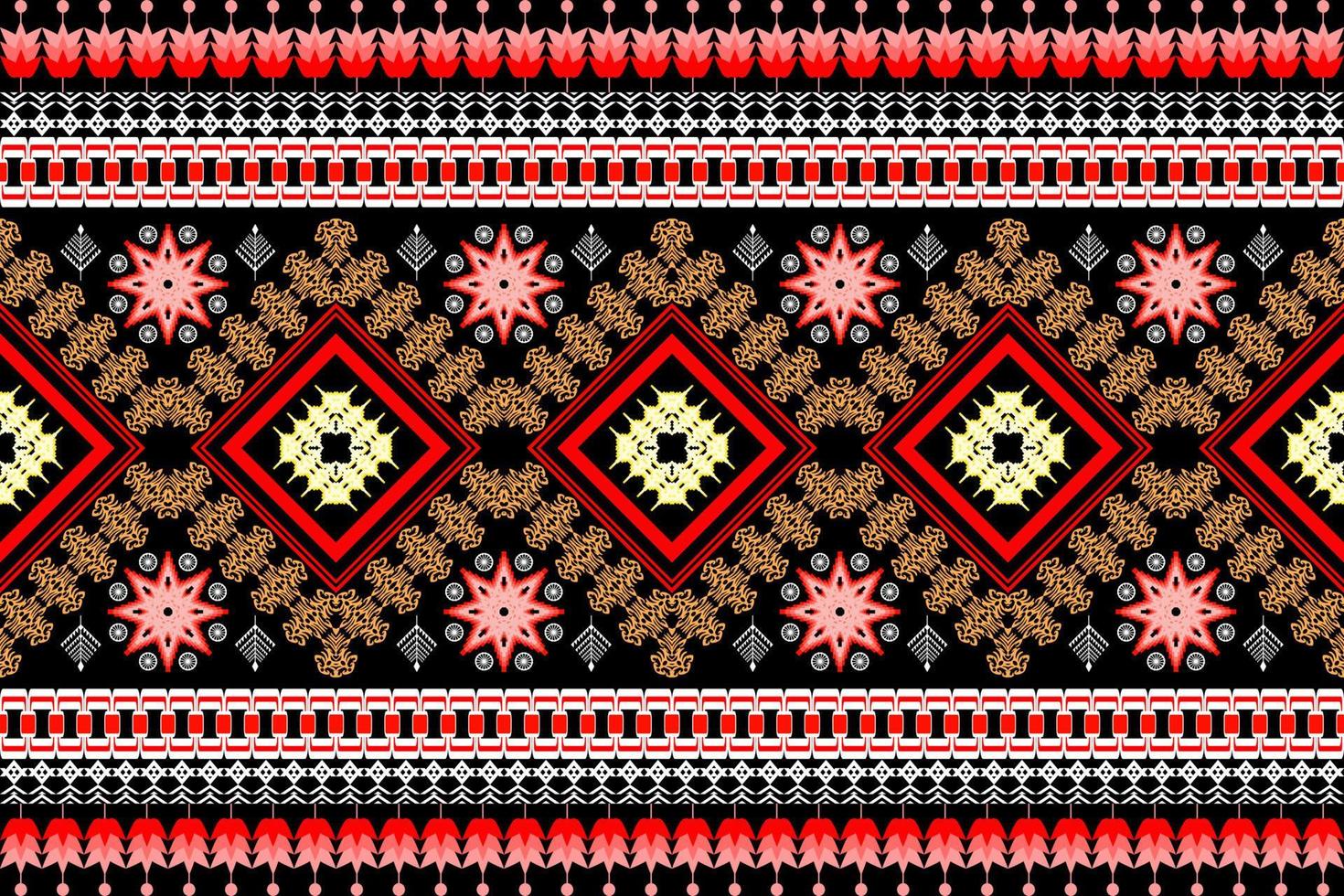 motif d'art traditionnel oriental ethnique géométrique.figure style de broderie tribale.design pour l'origine ethnique vecteur