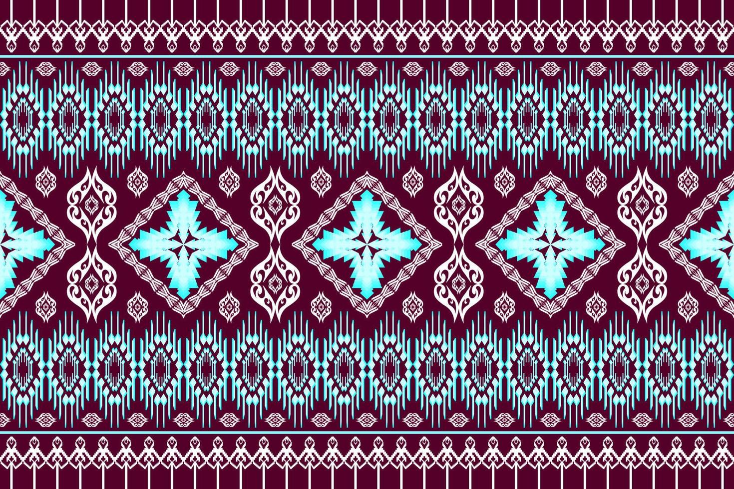 motif d'art traditionnel oriental ethnique géométrique.figure style de broderie tribale.design pour l'origine ethnique vecteur