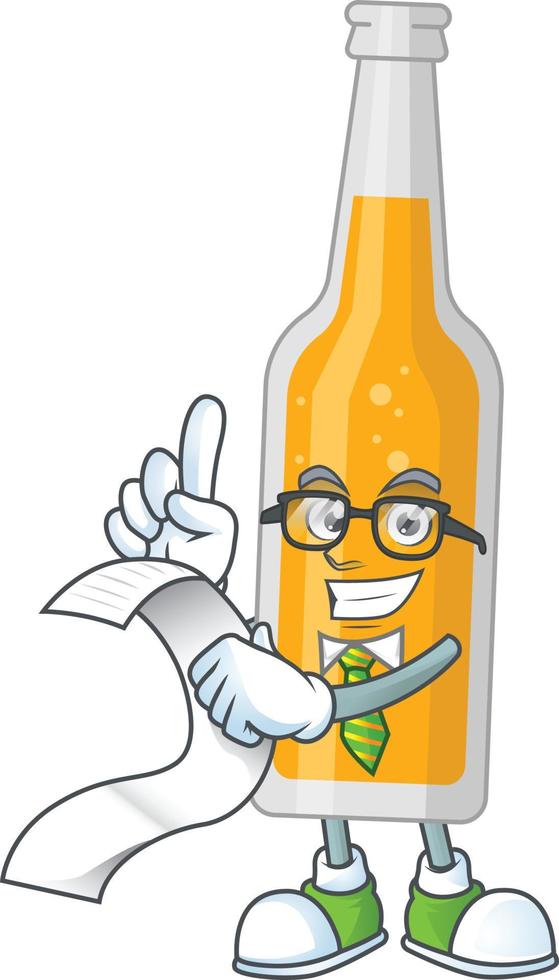 dessin animé personnage de bouteille de Bière vecteur