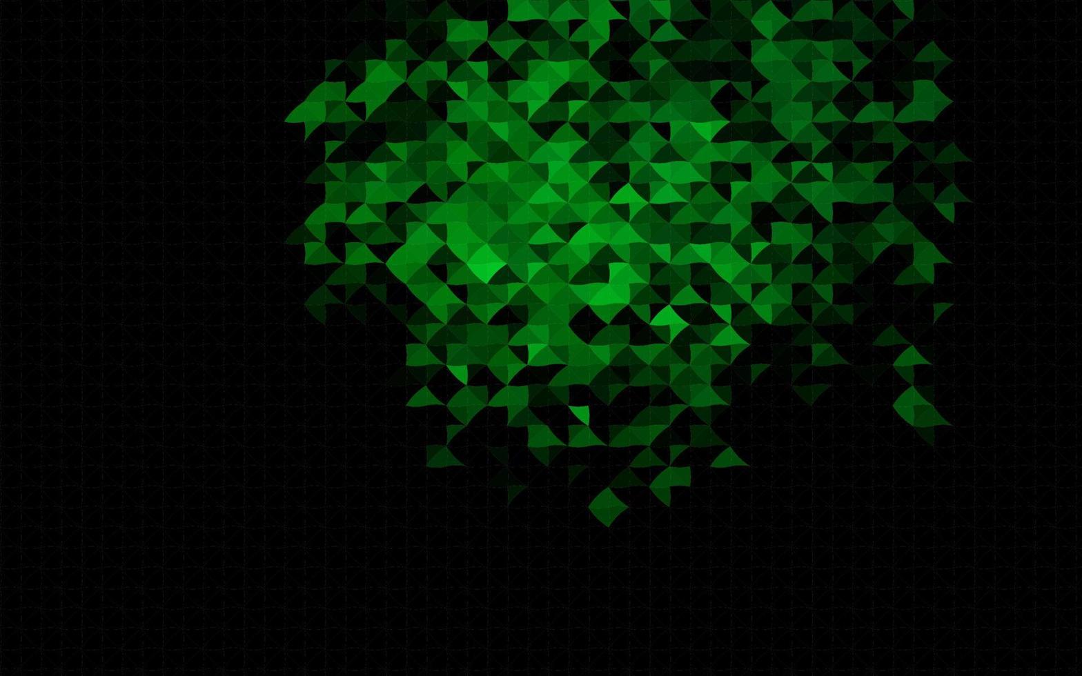 modèle vectoriel vert foncé avec des cristaux, des triangles.