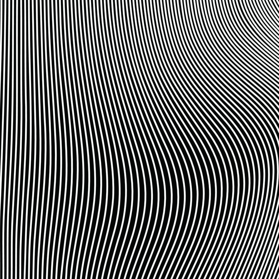 motif ondulé abstrait ligne noire et blanche de fond op art. illustration vectorielle eps10 vecteur