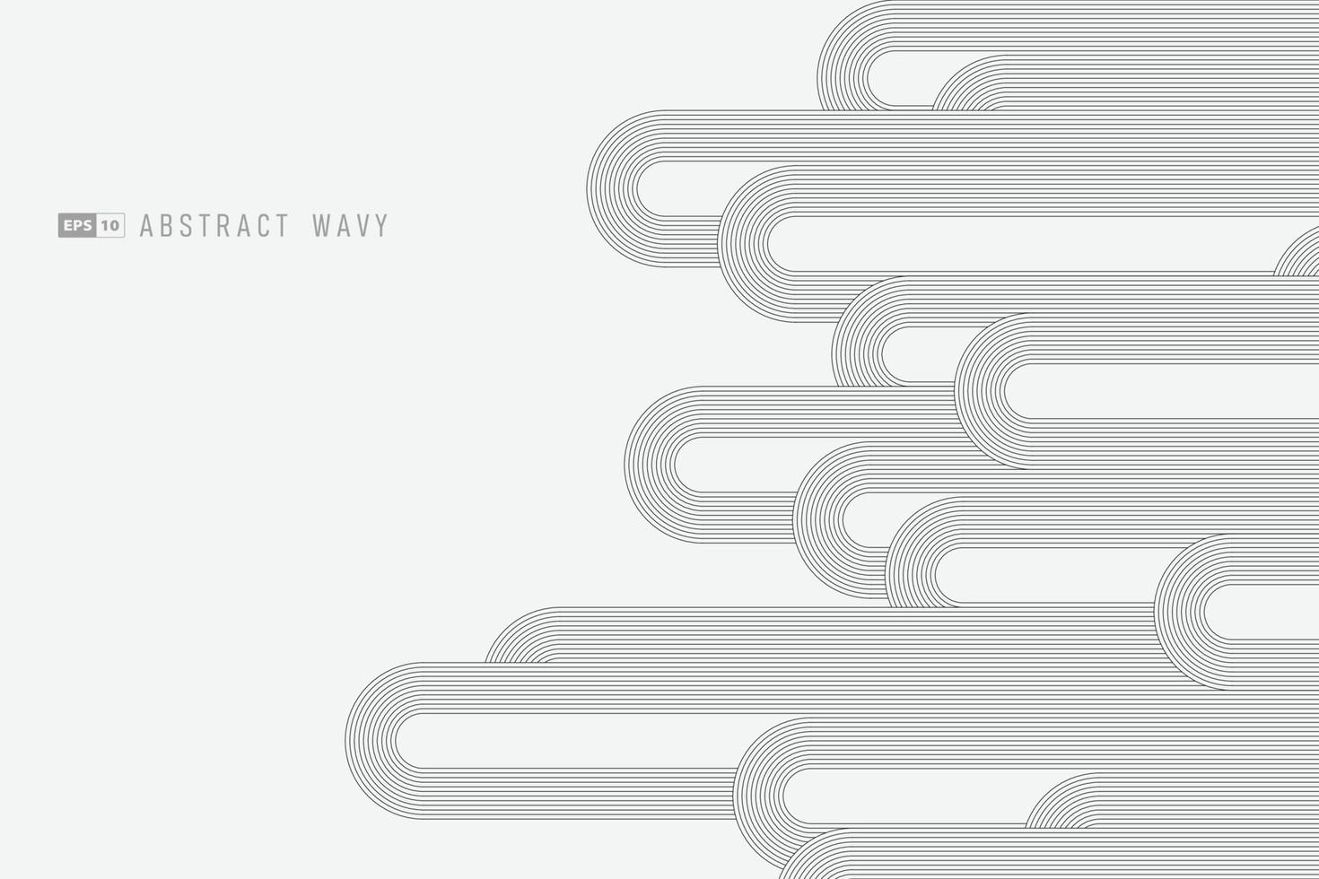 couverture abstraite de motif de lignes ondulées d'arrière-plan de conception minimale. illustration vectorielle eps10 vecteur