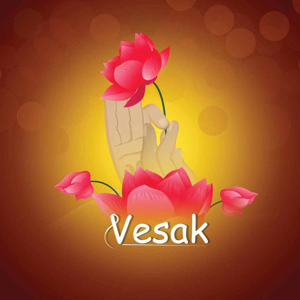 fond de célébration vesak heureux vecteur