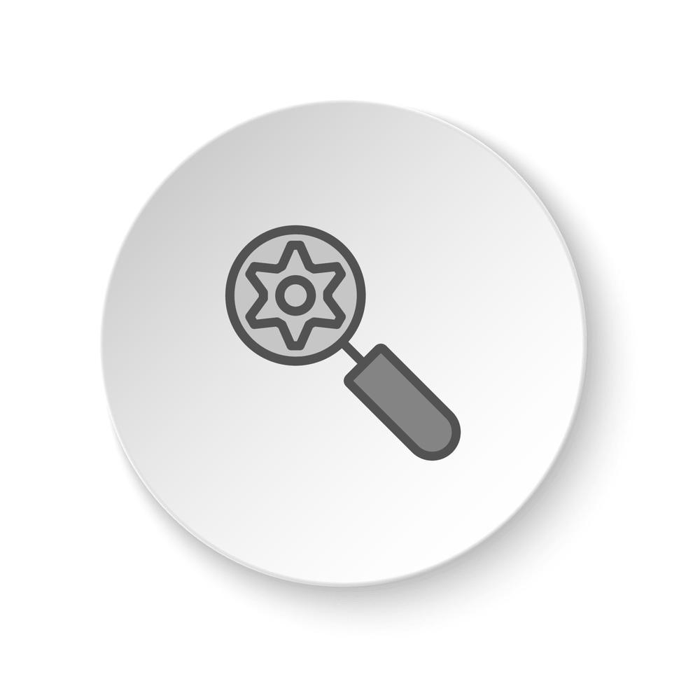 rond bouton pour la toile icône, Zoom, paramètre. bouton bannière rond, badge interface pour application illustration sur blanc Contexte vecteur