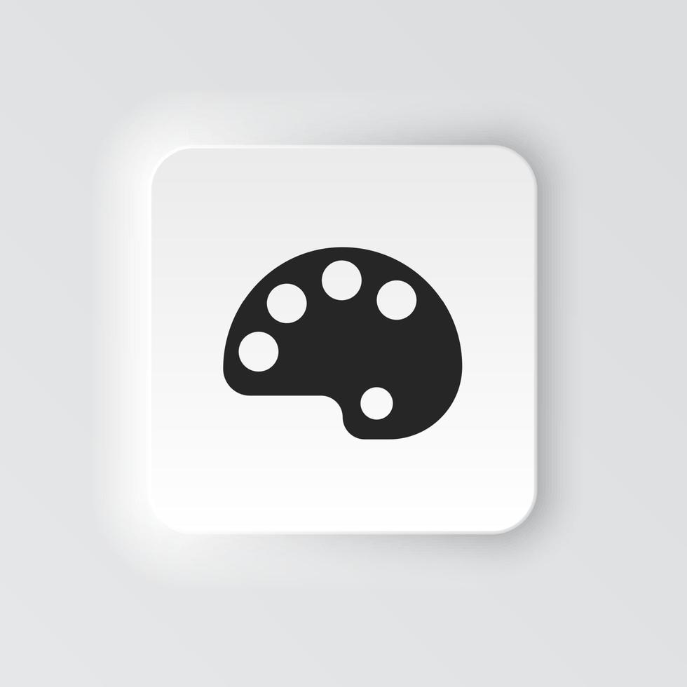 rectangle bouton icône Couleur palette. bouton bannière rectangle badge interface pour application illustration sur néomorphe style sur blanc Contexte vecteur