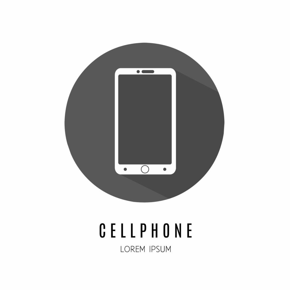 téléphone portable icône dans plat. logo pour entreprise. Stock vecteur. vecteur