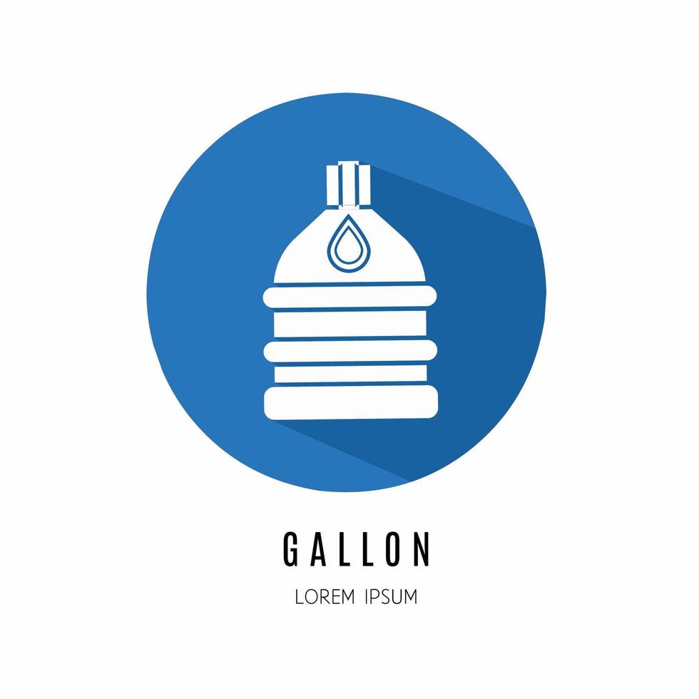 gallon icône dans plat. logo pour entreprise. Stock vecteur. vecteur