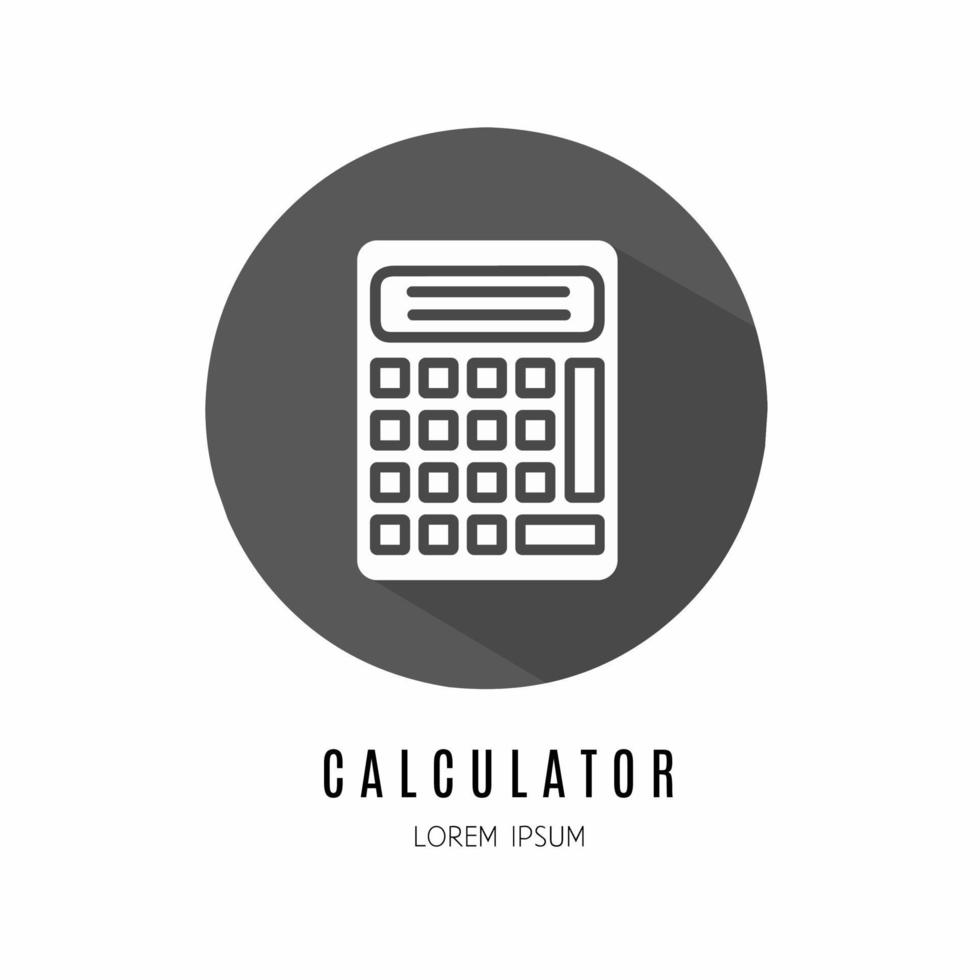 calculatrice icône dans plat. logo pour entreprise. Stock vecteur. vecteur