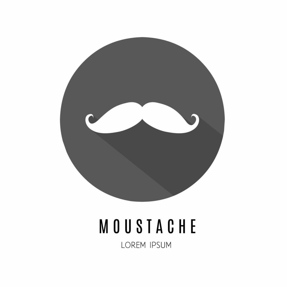 moustache icône dans plat. logo pour entreprise. Stock vecteur. vecteur