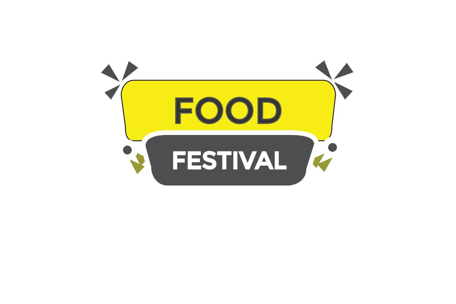 nourriture Festival vecteurs.sign étiquette bulle discours nourriture Festival vecteur