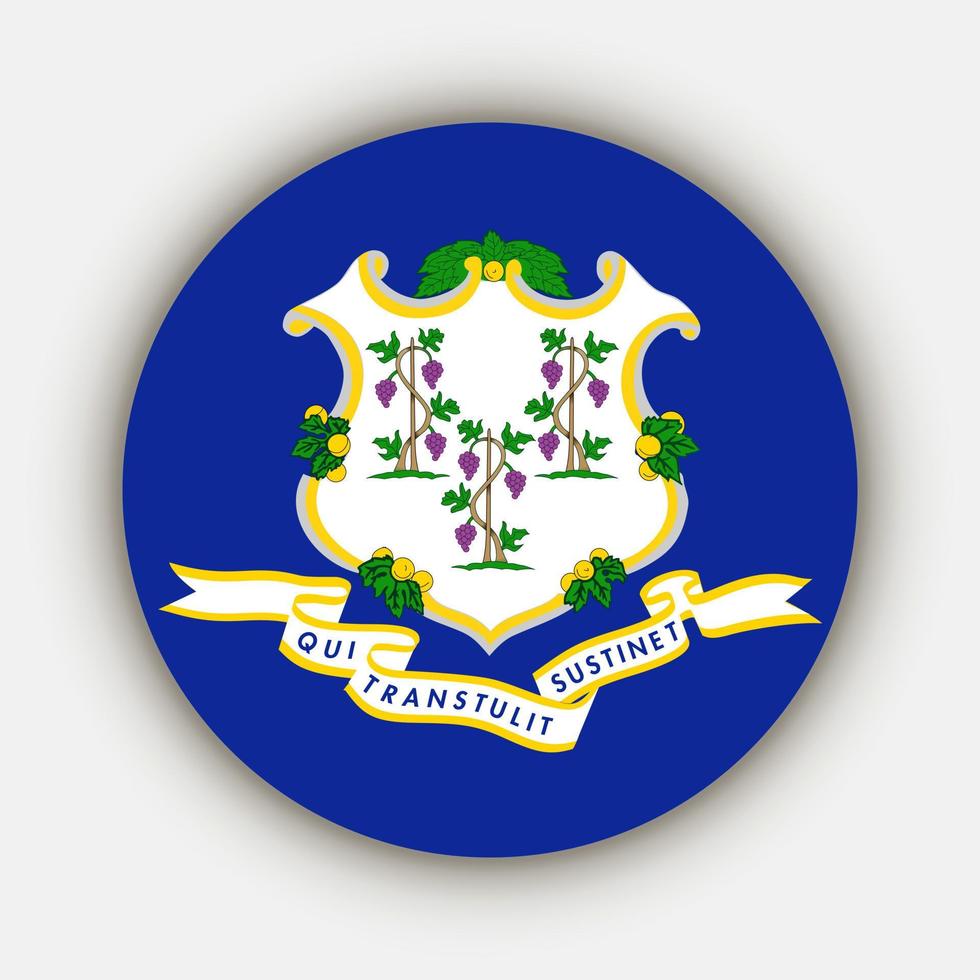 drapeau d'état du Connecticut. illustration vectorielle. vecteur
