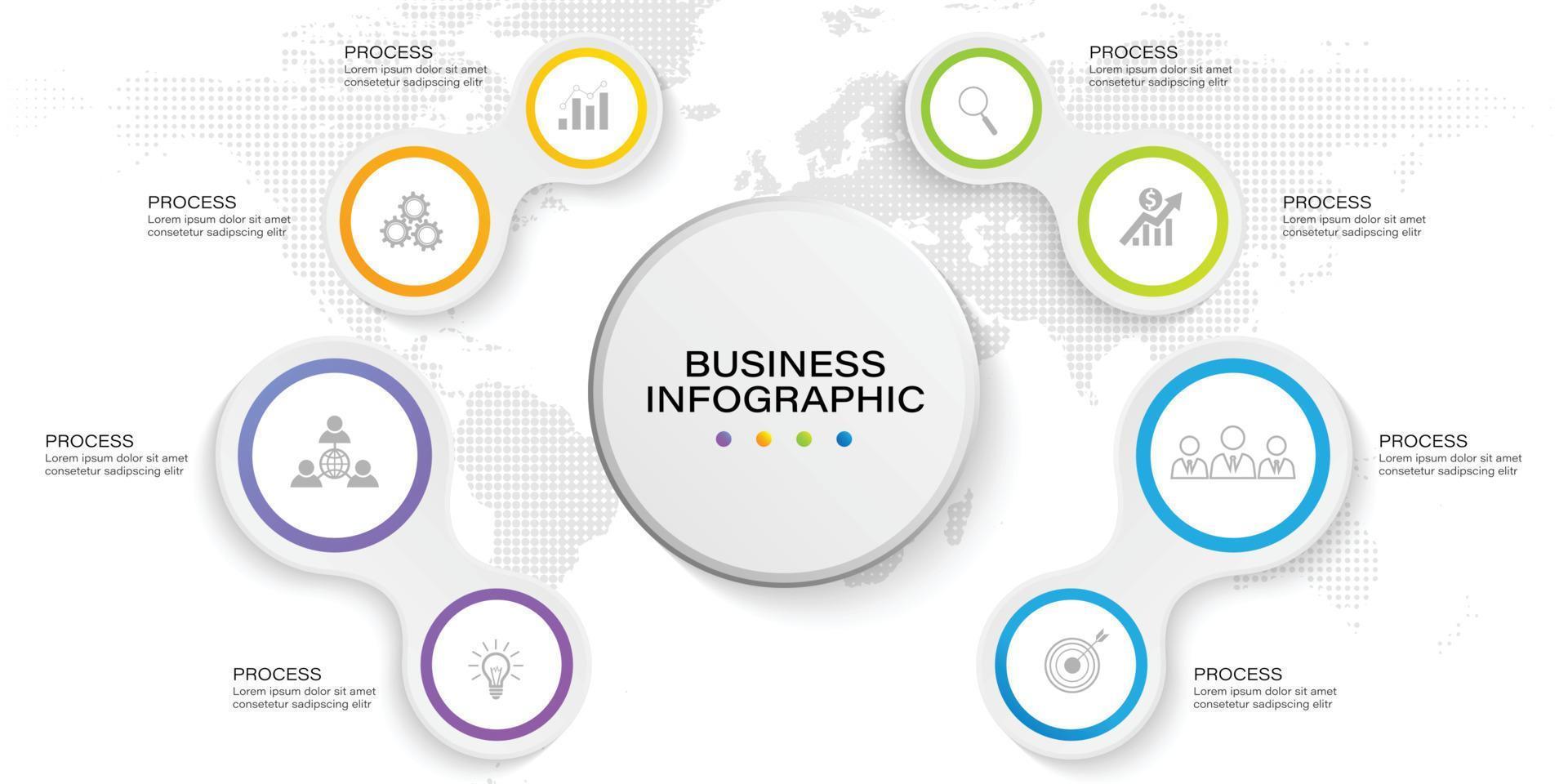 chronologie infographie conception élément et nombre options. affaires concept avec 8 pas. pouvez être utilisé pour flux de travail mise en page, diagramme, vecteur affaires modèle pour présentation.