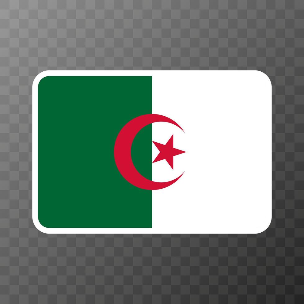 drapeau algérien, couleurs officielles et proportion. illustration vectorielle. vecteur