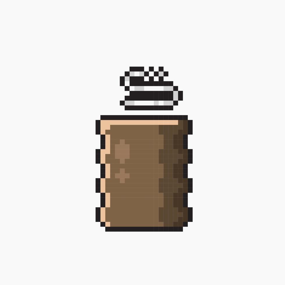argile tasse dans pixel art style vecteur