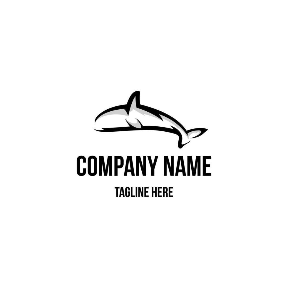 baleine logo conception icône. logo de baleine conception inspiration. artic animal logo conception modèle. animal symbole logotype. baleine symbole silhouette. vecteur