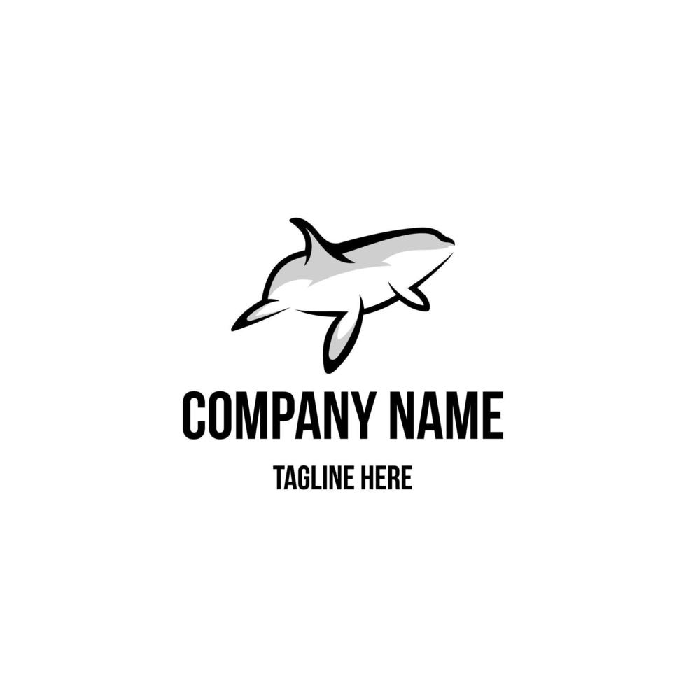 baleine logo conception icône. logo de baleine conception inspiration. artic animal logo conception modèle. animal symbole logotype. baleine symbole silhouette. vecteur