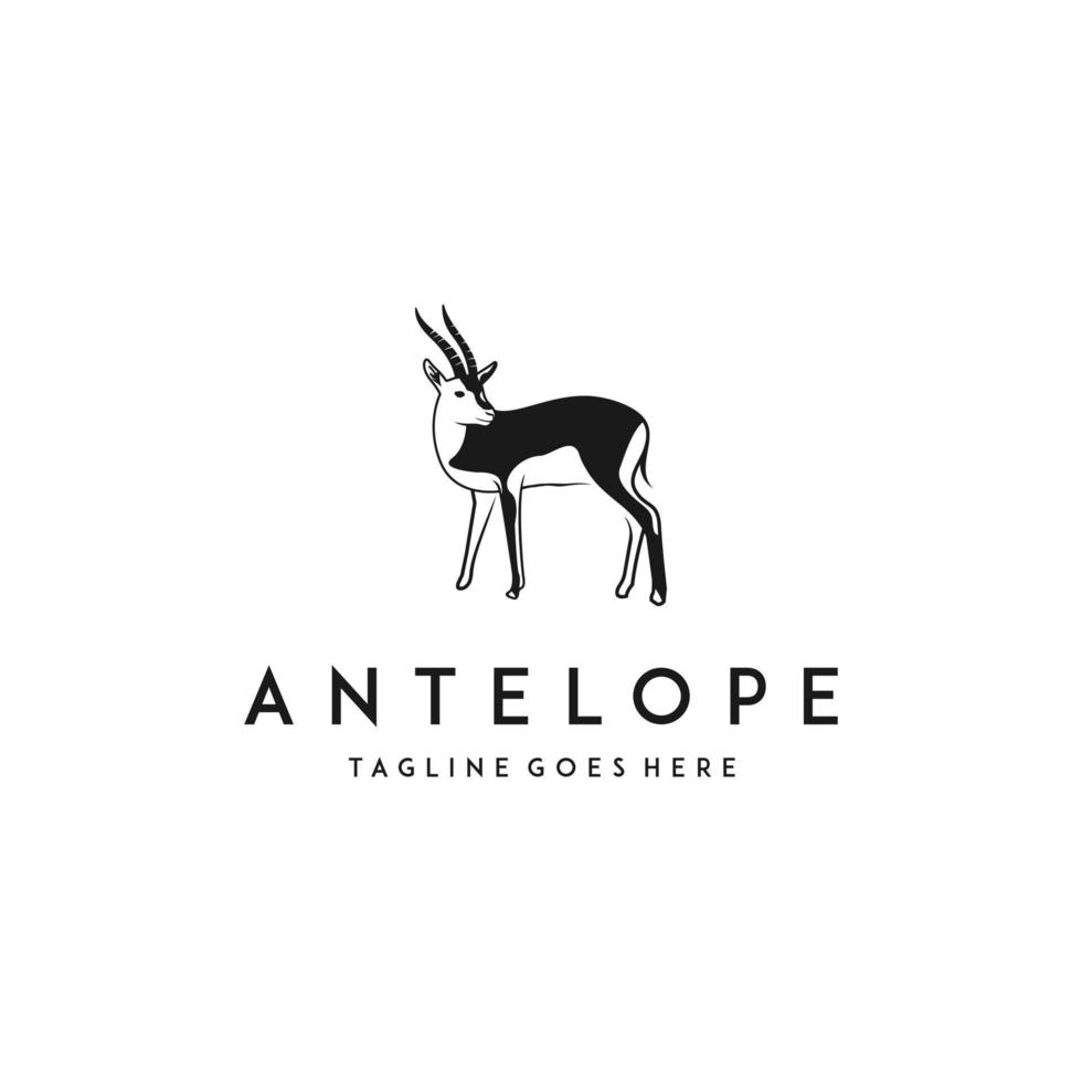 antilope logo vecteur conception. impressionnant une antilope logo. une antilope logotype.