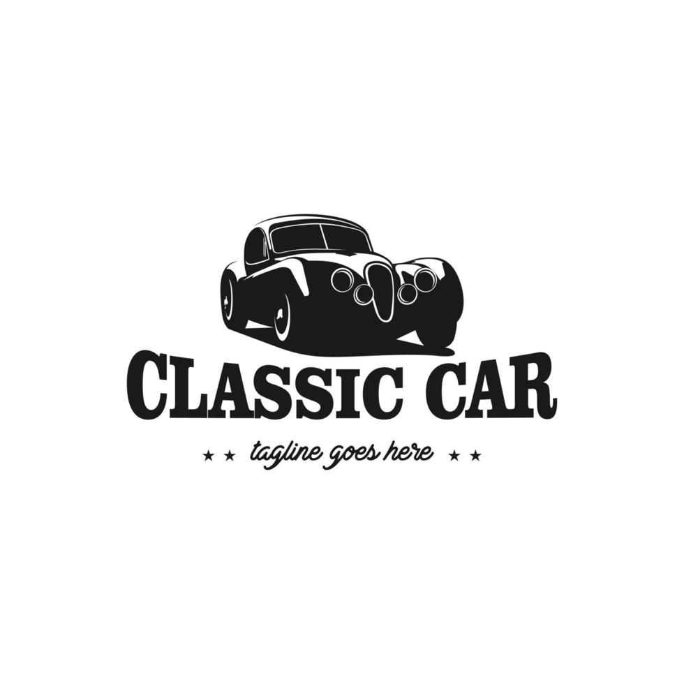 classique ou ancien voiture vecteur conception inspiration. auto voiture logo conception modèle. classique véhicule symbole logotype. une classique voiture symbole silhouette. ancien voiture Facile ligne art logo.