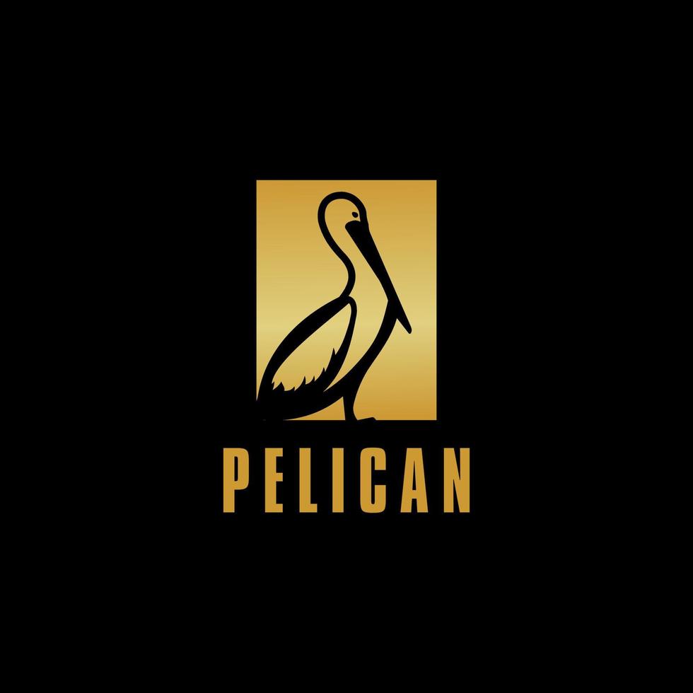 pélican logo ligne art conception graphique inspiration vecteur