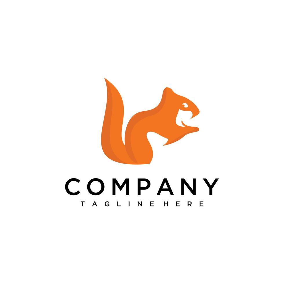 écureuil logo conception vecteur inspiration