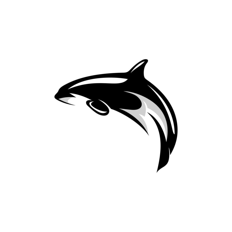 baleine logo conception icône. logo de baleine conception inspiration. artic animal logo conception modèle. animal symbole logotype. baleine symbole silhouette. vecteur