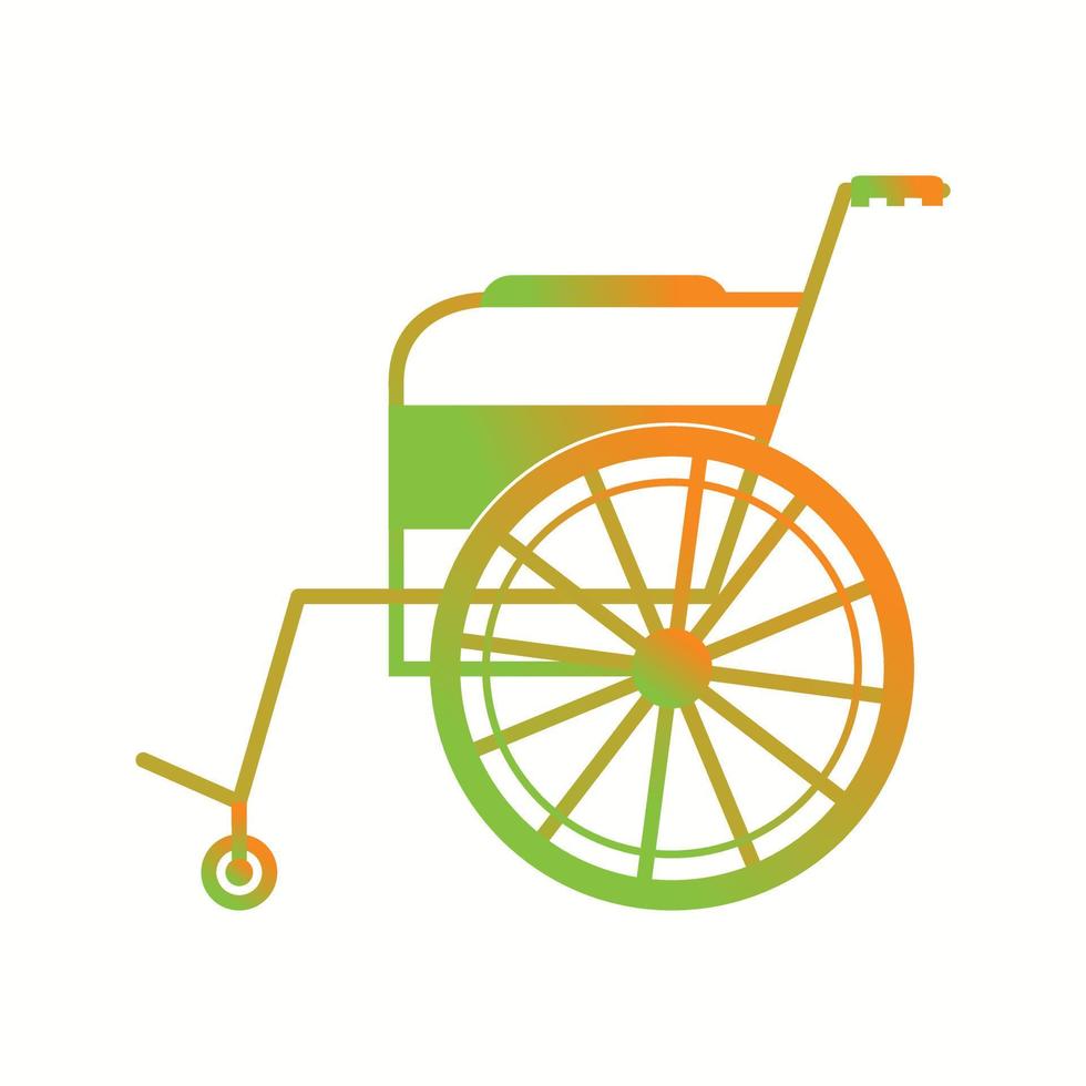 belle icône de glyphe de vecteur de fauteuil roulant