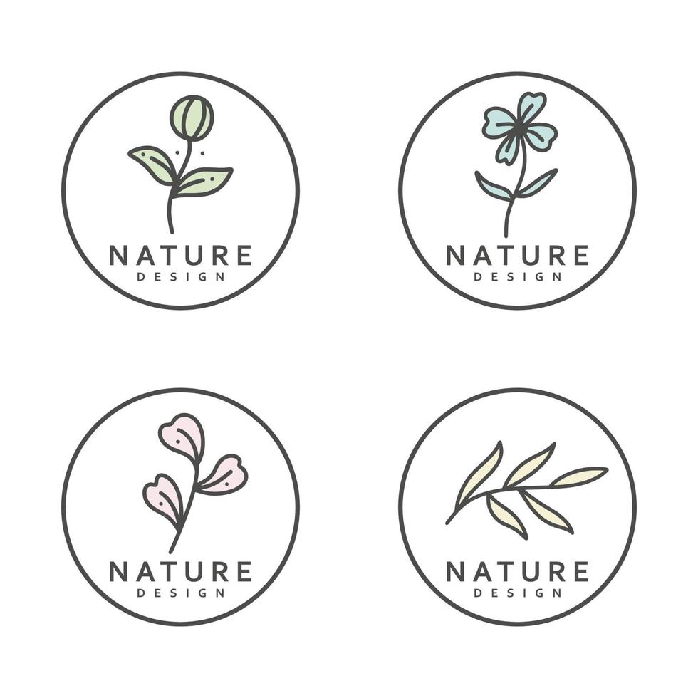 fleur logo conception vecteur icône illustration