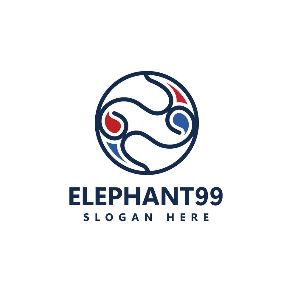l'éléphant logo conception modèle icône vecteur illustration