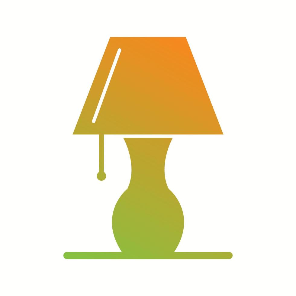 icône de vecteur de glyphe de belle lampe de table