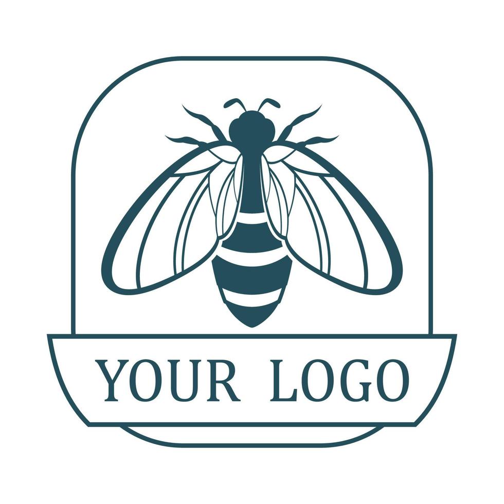 icône de conception d'illustrations de logo d'abeille vecteur