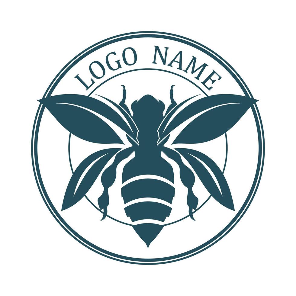 icône de conception d'illustrations de logo d'abeille vecteur