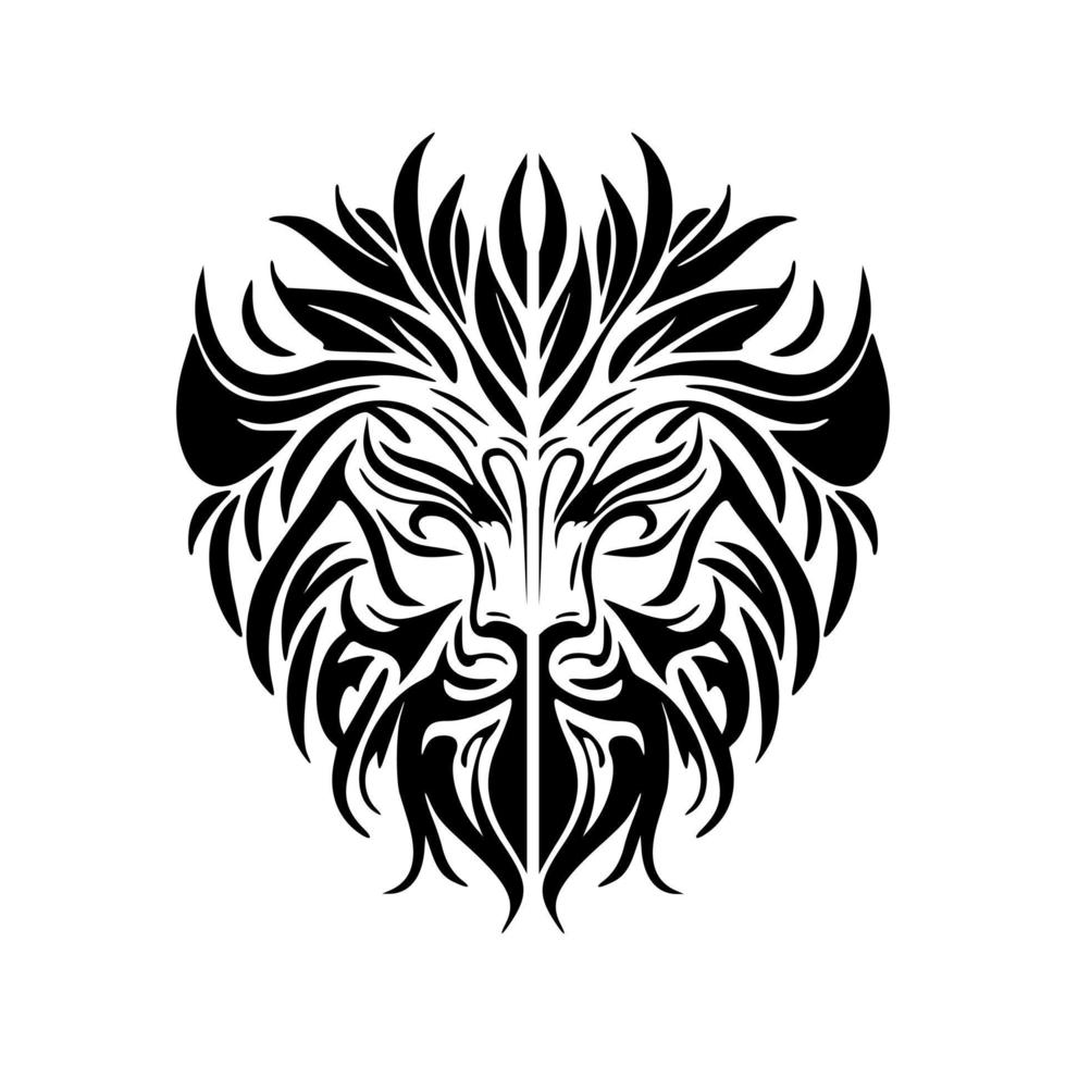 vecteur logo Lion dans noir et blanche.