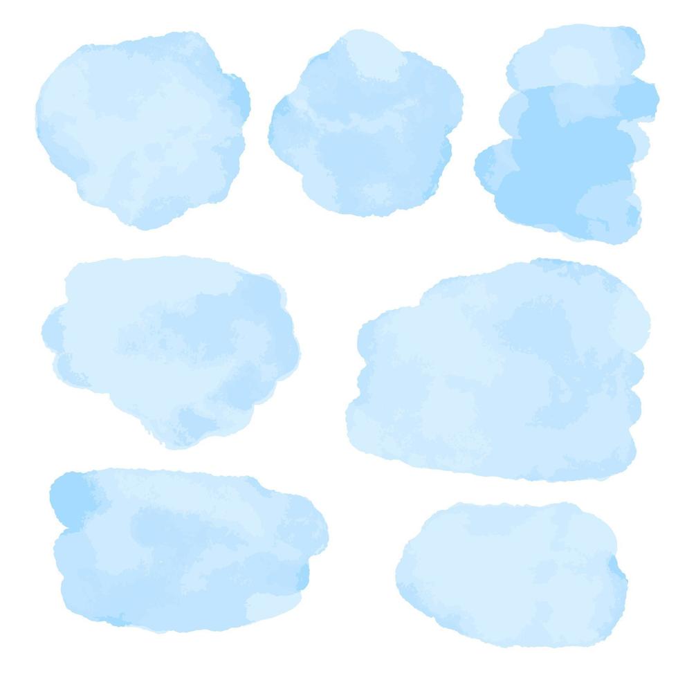 abstrait aquarelle bleu taches vecteur