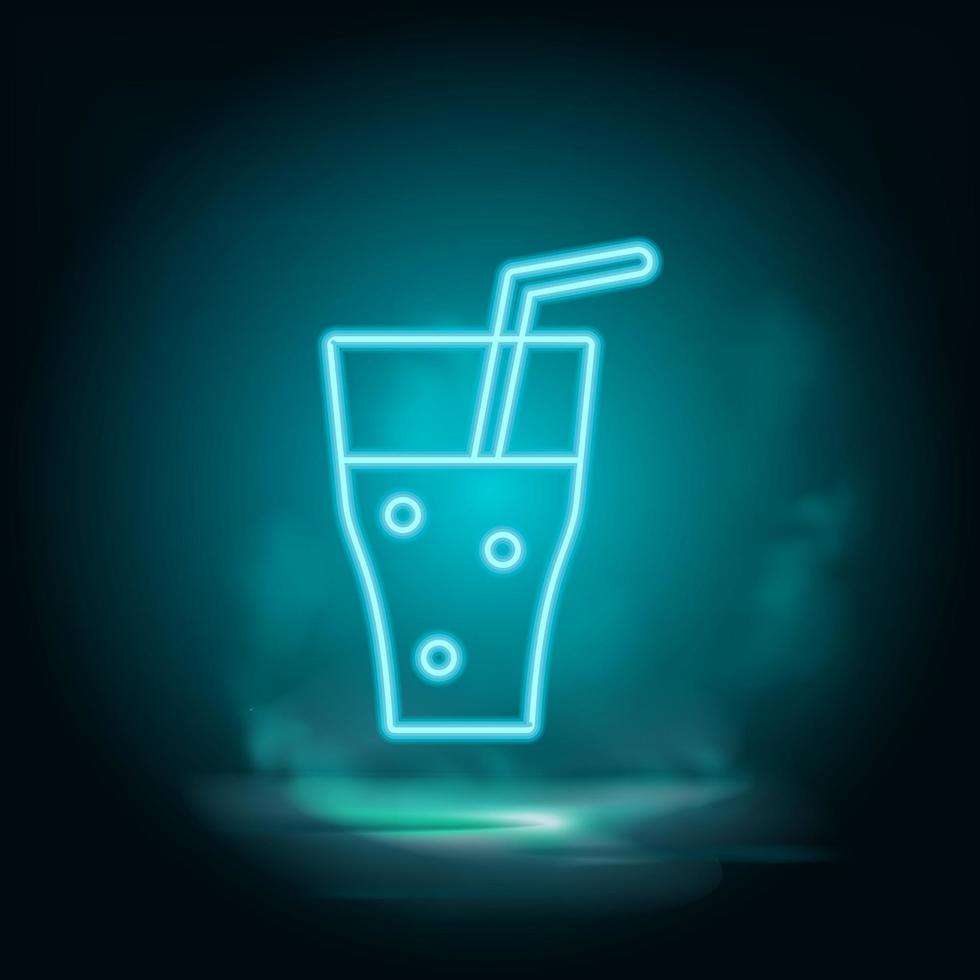 alcool, cocktail, boisson vecteur néon icône. nourriture bleu néon illustration. alcool, cocktail, boisson vecteur néon icône sur blanc Contexte