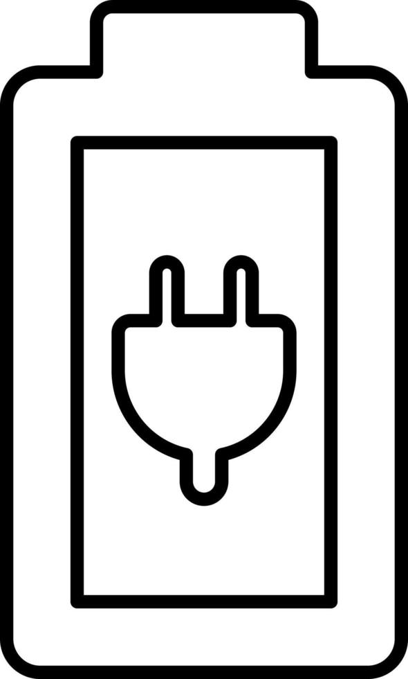 ligne vecteur icône charge, batterie. contour vecteur icône sur blanc Contexte