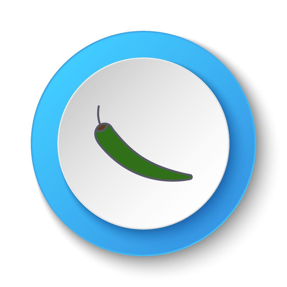 rond bouton pour la toile icône, Chili. bouton bannière rond, badge interface pour application illustration sur blanc Contexte vecteur
