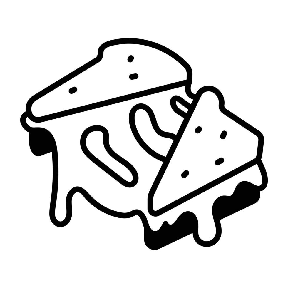 branché fromage sandwich vecteur