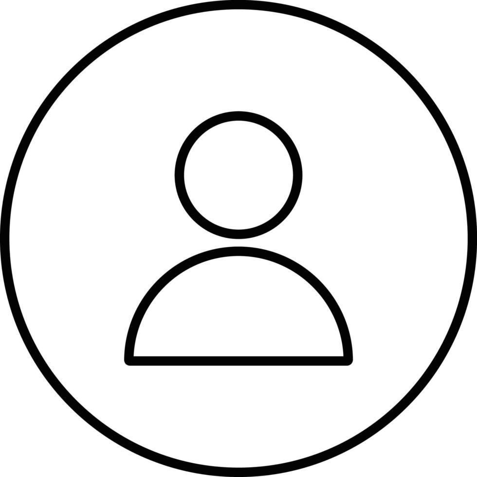 ligne vecteur icône avatar, profil. contour vecteur icône sur blanc Contexte