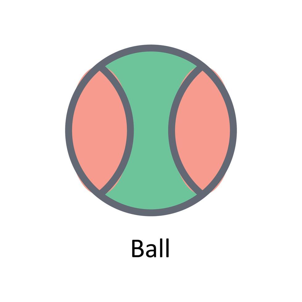 Balle vecteur remplir contour Icônes. Facile Stock illustration Stock