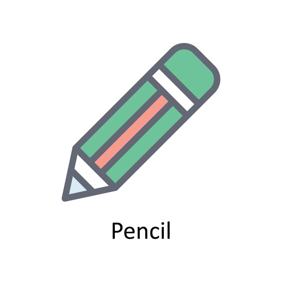 crayon vecteur remplir contour Icônes. Facile Stock illustration Stock