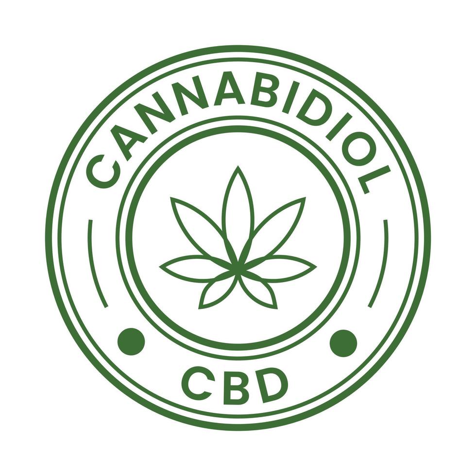 cannabidiol cbd pétrole badge, logo, étiqueter, autocollant, logo pour cbd pétrole étiqueter, chanvre pétrole étiquette conception vecteur