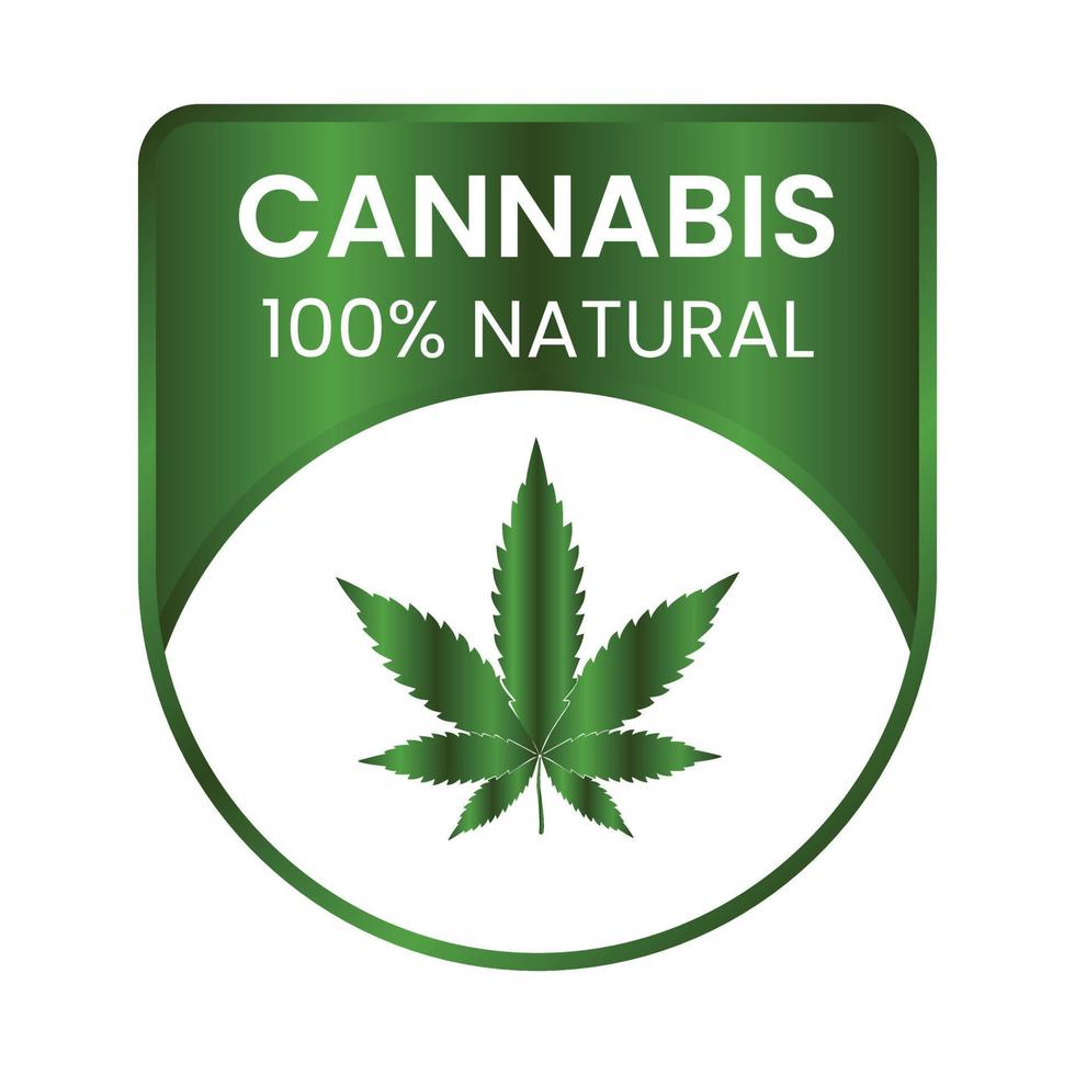 médical cannabis 100 pour cent Naturel badge, étiqueter, joint, chanvre pétrole étiqueter, cbd étiqueter, ancien, santé badge vecteur illustration