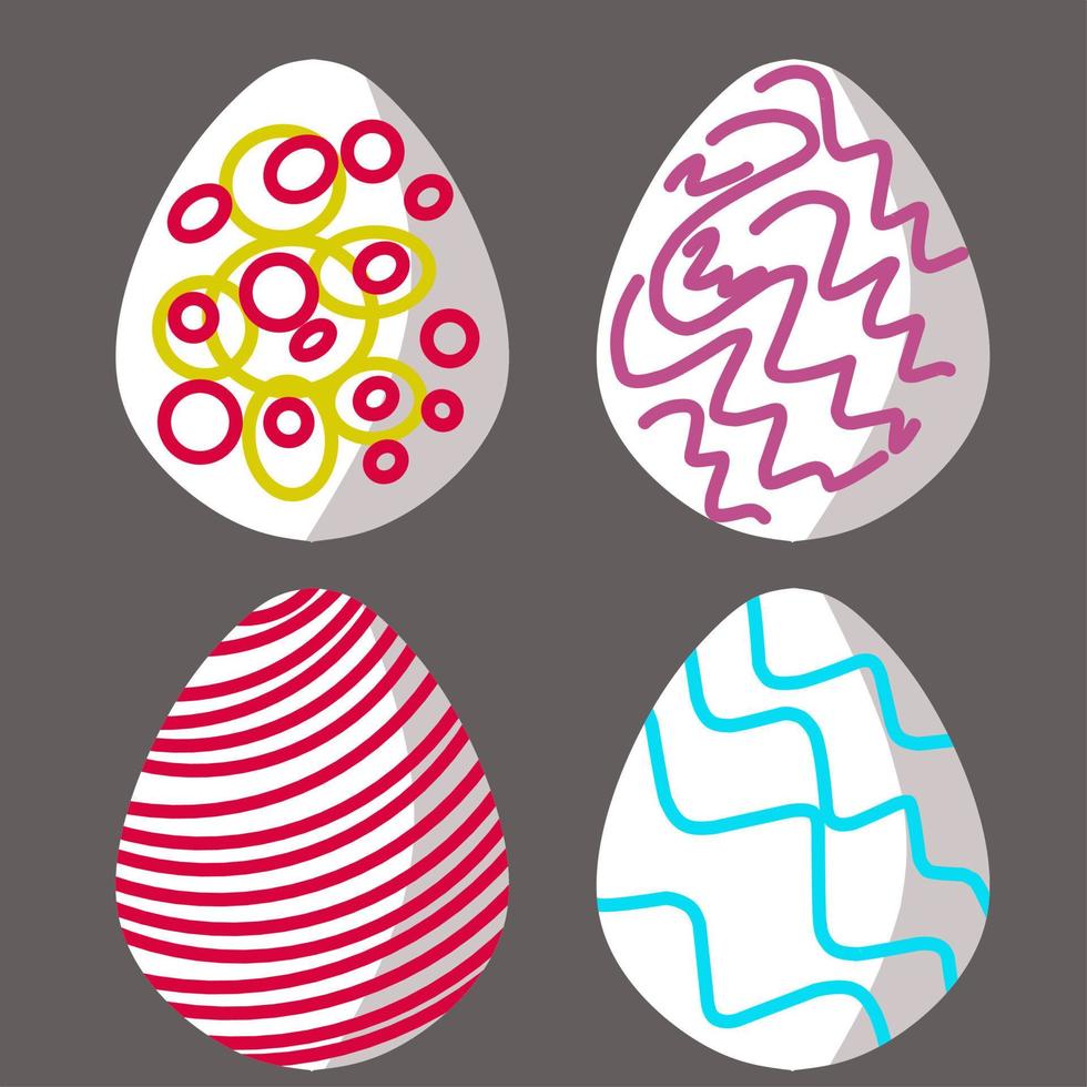 ensemble de coloré Pâques des œufs conception. Pâques conception élément vecteur